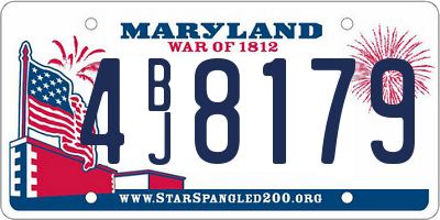 MD license plate 4BJ8179