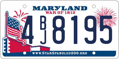 MD license plate 4BJ8195