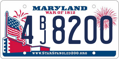 MD license plate 4BJ8200