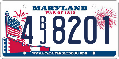 MD license plate 4BJ8201