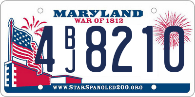 MD license plate 4BJ8210