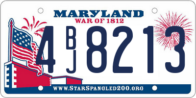 MD license plate 4BJ8213