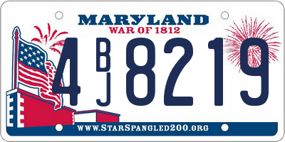 MD license plate 4BJ8219