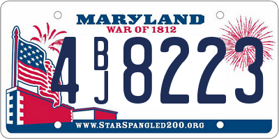 MD license plate 4BJ8223