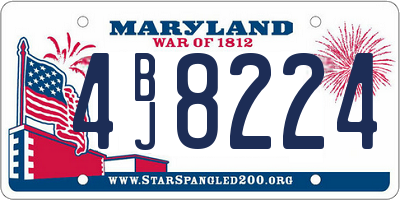 MD license plate 4BJ8224
