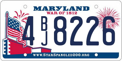 MD license plate 4BJ8226
