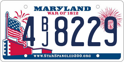 MD license plate 4BJ8229