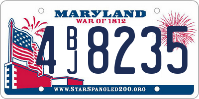 MD license plate 4BJ8235