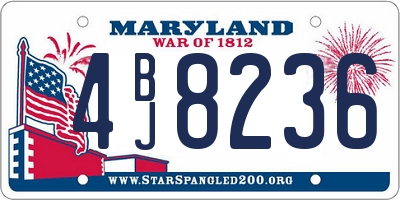 MD license plate 4BJ8236