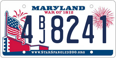 MD license plate 4BJ8241