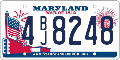 MD license plate 4BJ8248