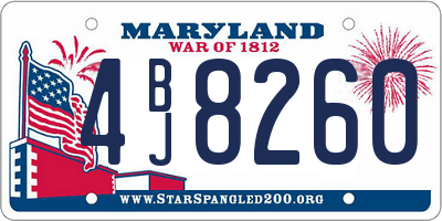 MD license plate 4BJ8260