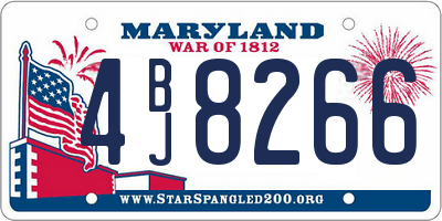 MD license plate 4BJ8266