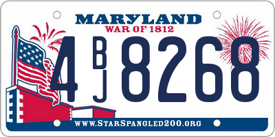MD license plate 4BJ8268