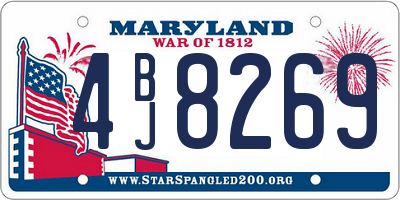 MD license plate 4BJ8269