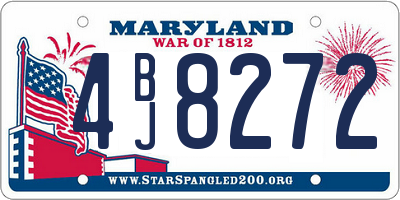 MD license plate 4BJ8272
