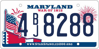 MD license plate 4BJ8288