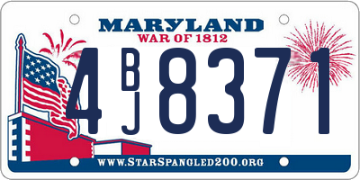 MD license plate 4BJ8371
