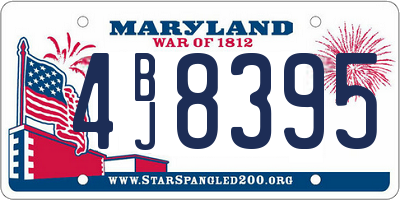 MD license plate 4BJ8395