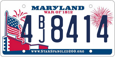 MD license plate 4BJ8414