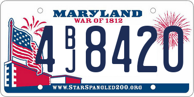 MD license plate 4BJ8420