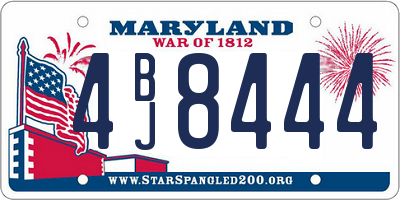 MD license plate 4BJ8444