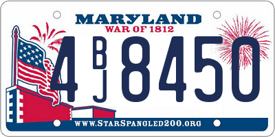 MD license plate 4BJ8450
