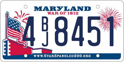 MD license plate 4BJ8451