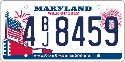MD license plate 4BJ8459