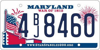MD license plate 4BJ8460
