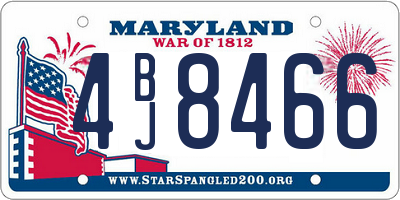 MD license plate 4BJ8466