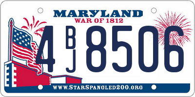 MD license plate 4BJ8506