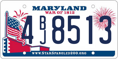 MD license plate 4BJ8513