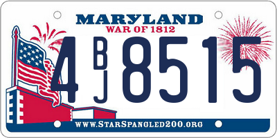 MD license plate 4BJ8515