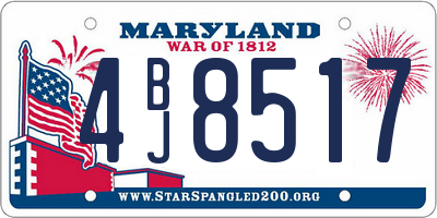 MD license plate 4BJ8517