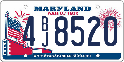 MD license plate 4BJ8520