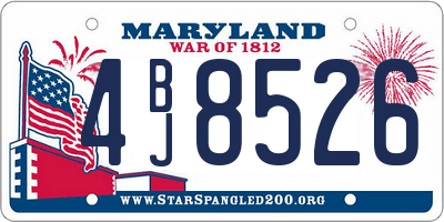 MD license plate 4BJ8526