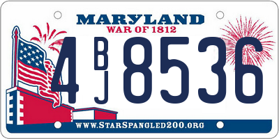 MD license plate 4BJ8536