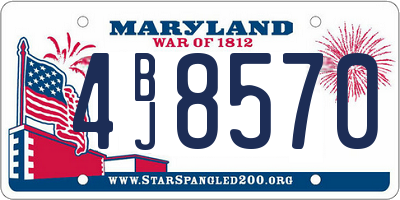 MD license plate 4BJ8570