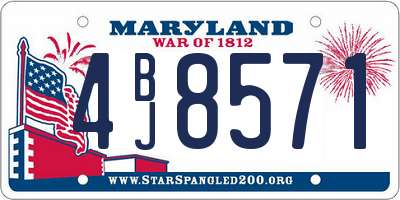 MD license plate 4BJ8571