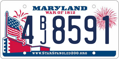 MD license plate 4BJ8591