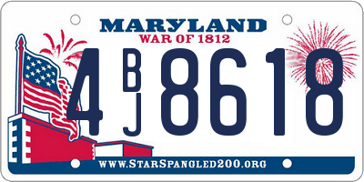 MD license plate 4BJ8618