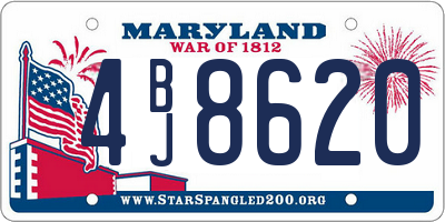 MD license plate 4BJ8620