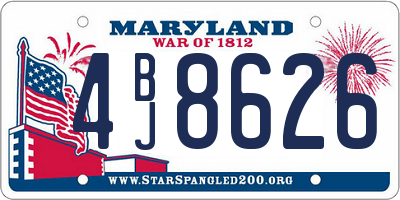 MD license plate 4BJ8626