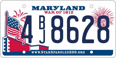 MD license plate 4BJ8628