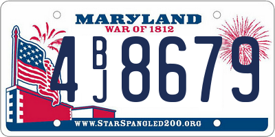 MD license plate 4BJ8679