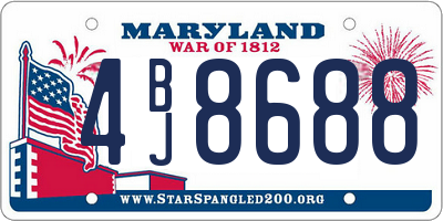 MD license plate 4BJ8688