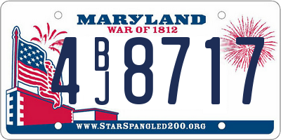 MD license plate 4BJ8717