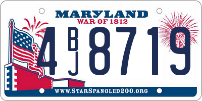 MD license plate 4BJ8719