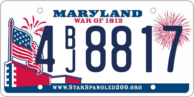 MD license plate 4BJ8817